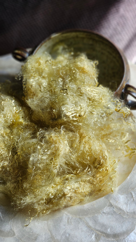 MIMETITE - hand-dyed eucalyptus crimp faux-silk for art yarn embellishing, fiber blending, felting, and papermaking - 2 oz | 57 g