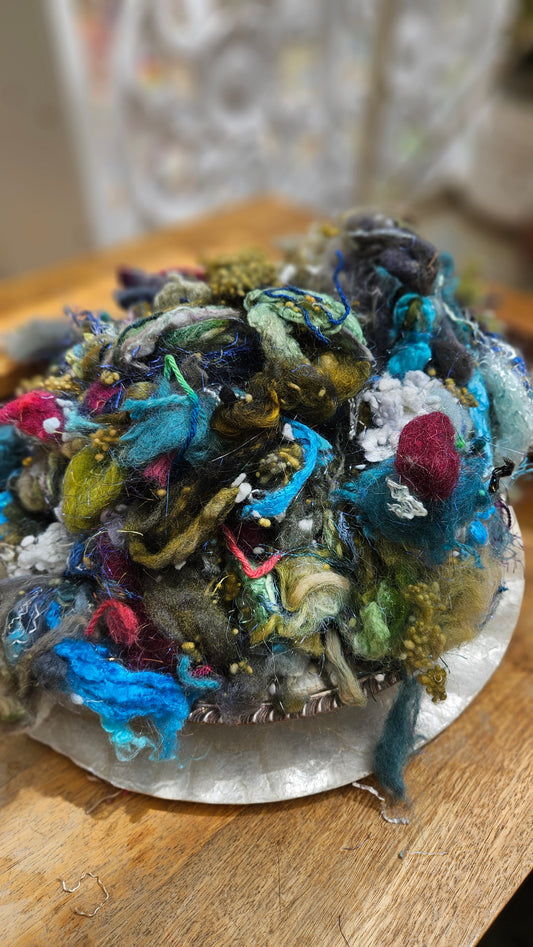 SWEET DOING NOTHING - limited edition Waterhouse inspired alpaca bamboo texture mix for fiber blending and felting - 3 oz | 85 g