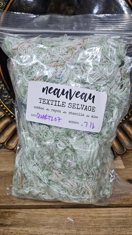 QUARTZ BEACH - shaggy fringe ribbon for tapestry weaving and fiber art - QUARTZ07 (.7 lb)