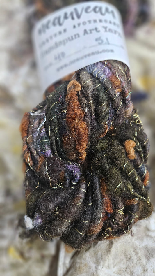 Handspun Bulky Art Yarn - Enchanted Forest Collection 16