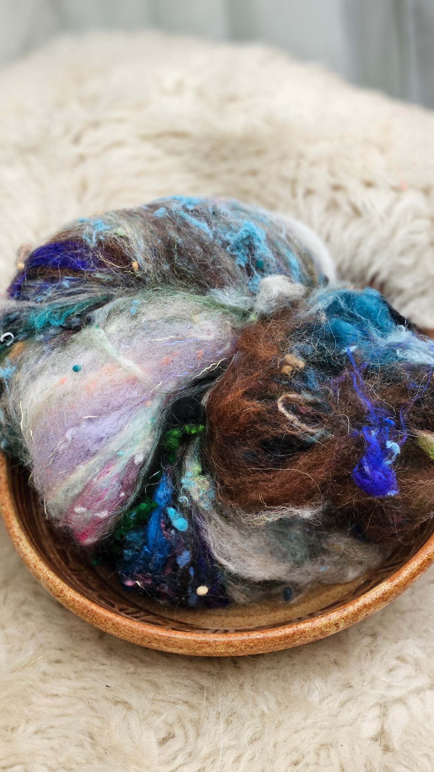 Luxe Layered Textured Art Batt - 018- 2 ounces | 57 grams