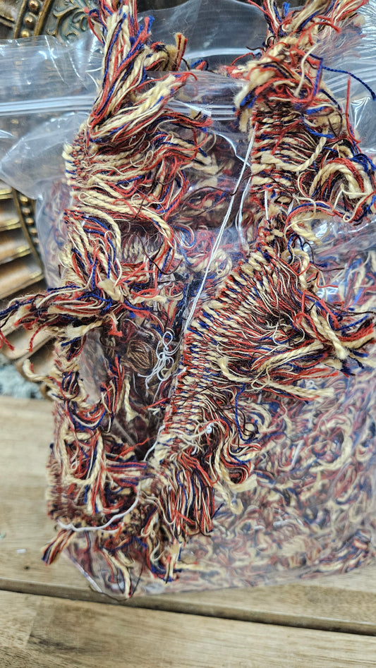 GRAND CANYON - shaggy fringe ribbon for tapestry weaving and fiber art - CITRINE08 (.8 lb)