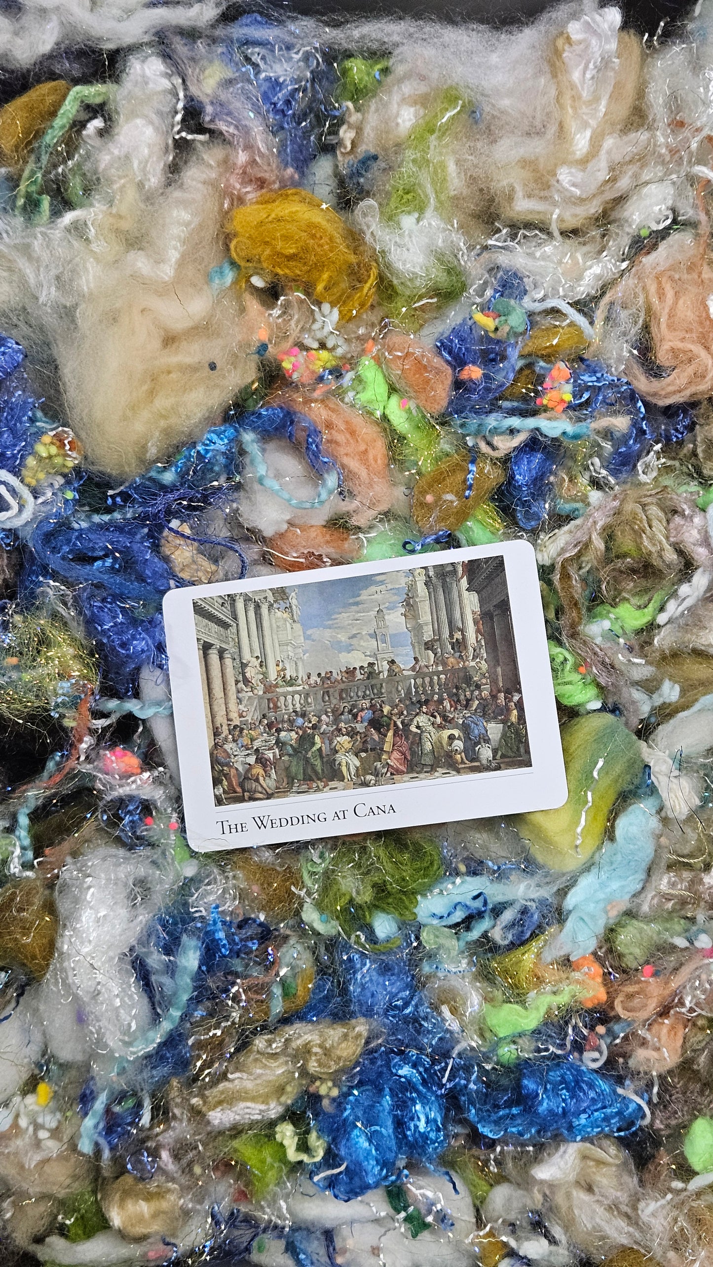 WEDDING AT CANA - limited edition Louvre-inspired alpaca bamboo texture mix for fiber blending and felting - 3 oz | 85 g
