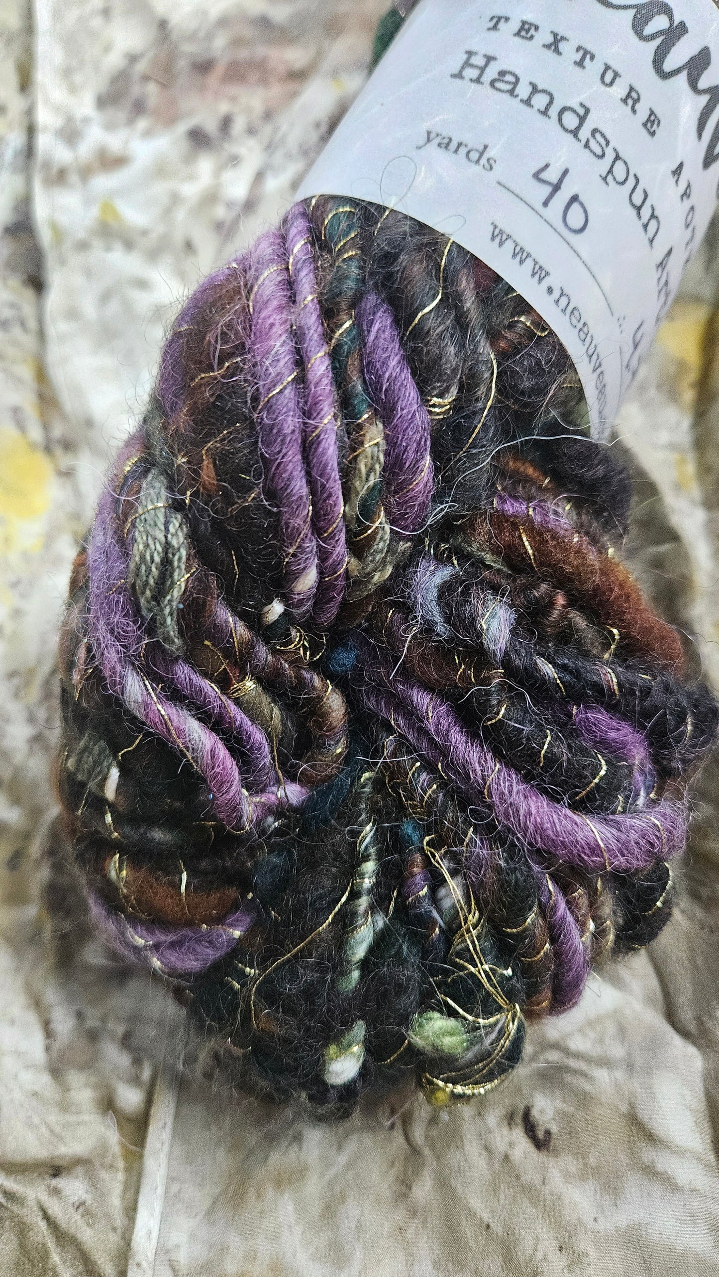 Handspun Bulky Art Yarn - Enchanted Forest Collection 04