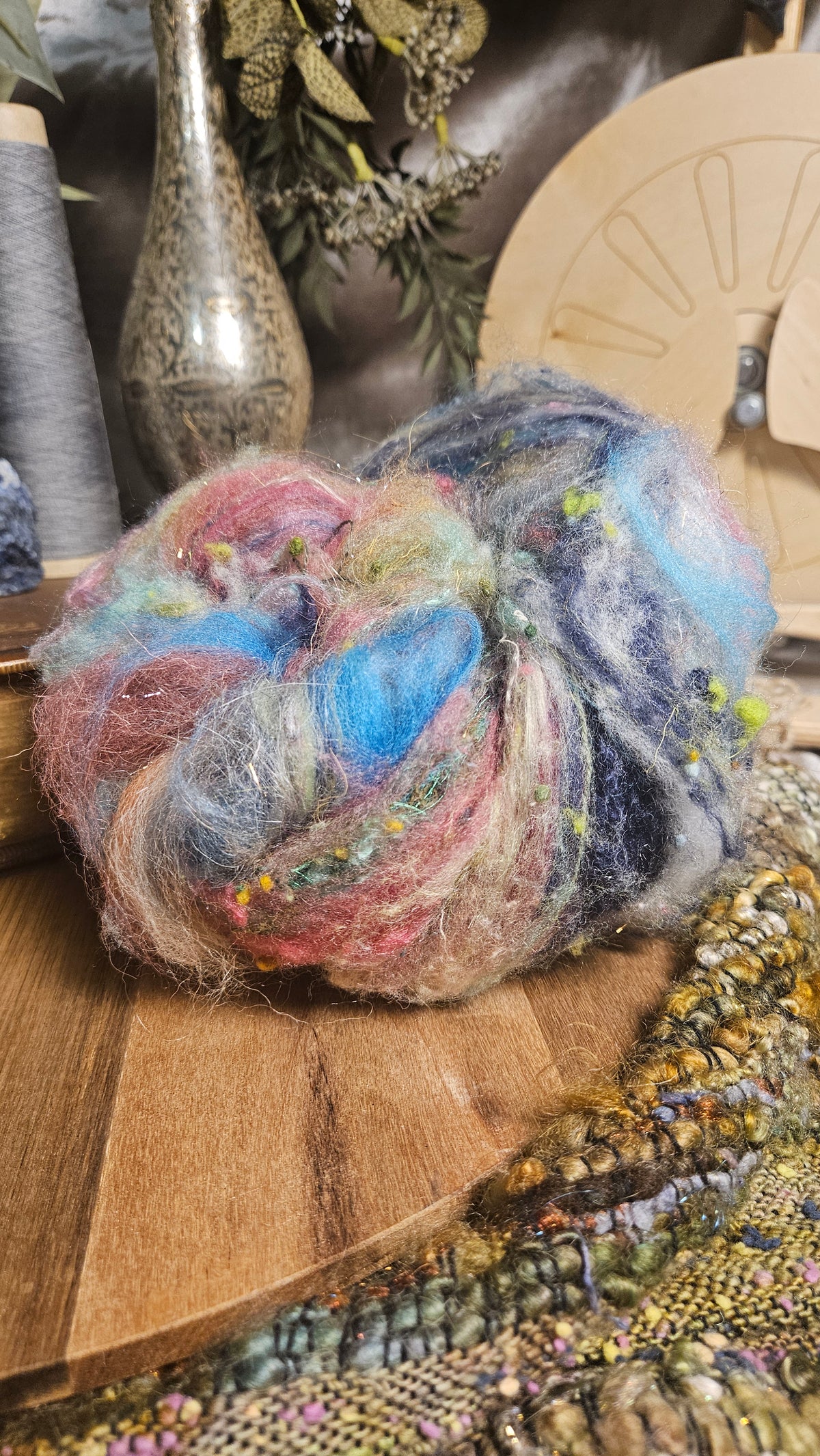 Shaniko Wool Silk Flax Neauveau Art Batt 3006 - 2 oz | 57 g