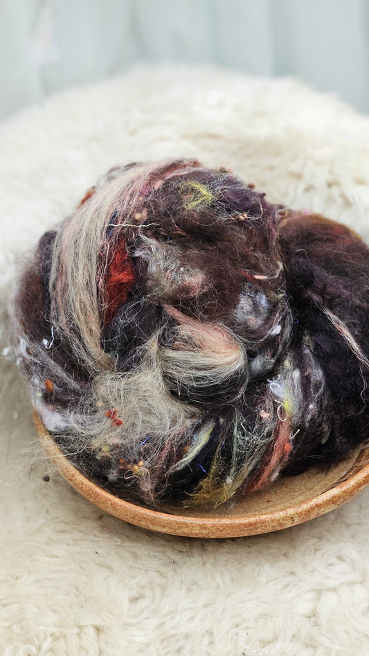 Luxe Layered Textured Art Batt - 012 - 2 ounces | 57 grams