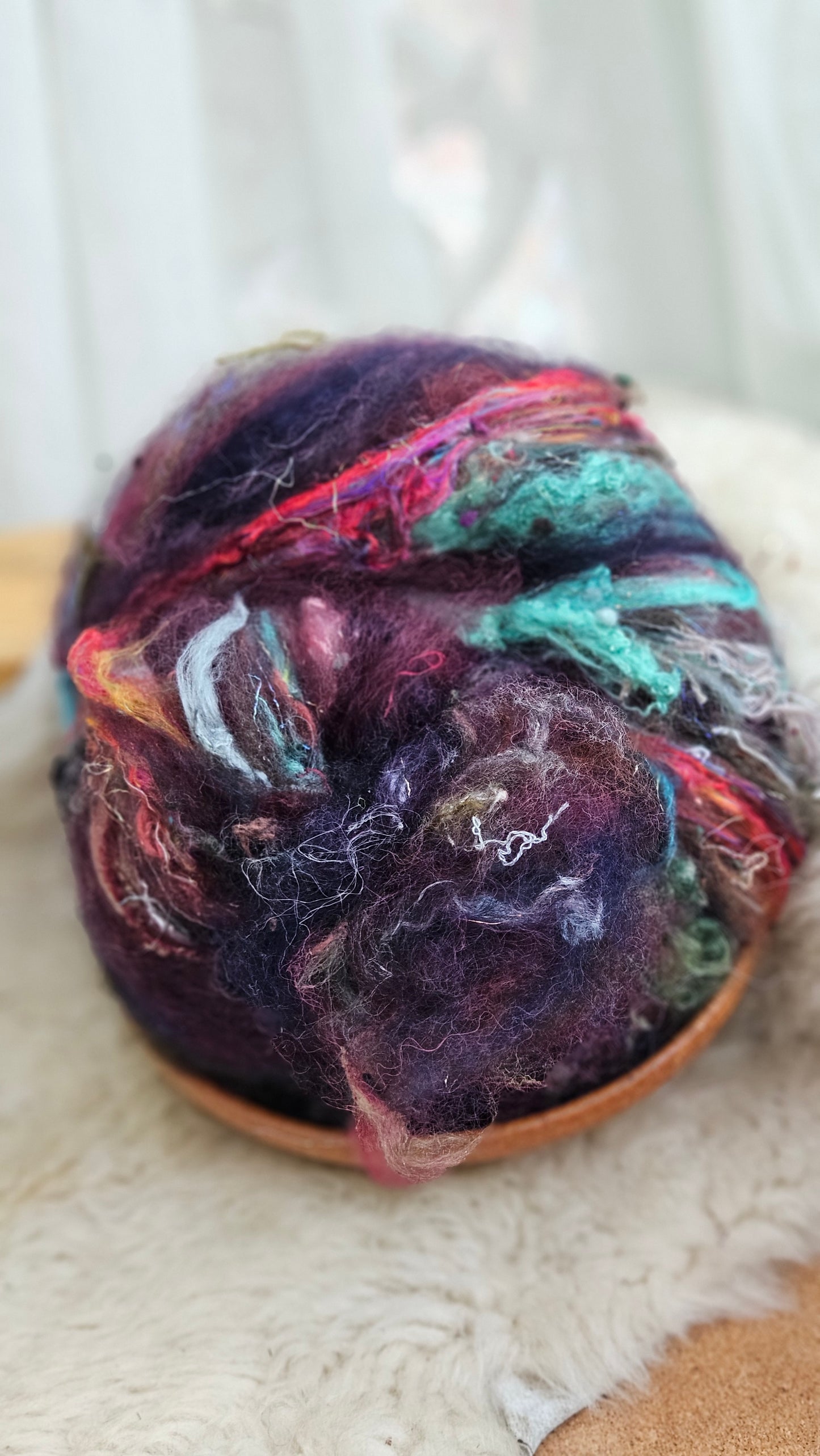 Luxe Layered Textured XL Art Batt - 247 - 5.5 ounces | 156 grams