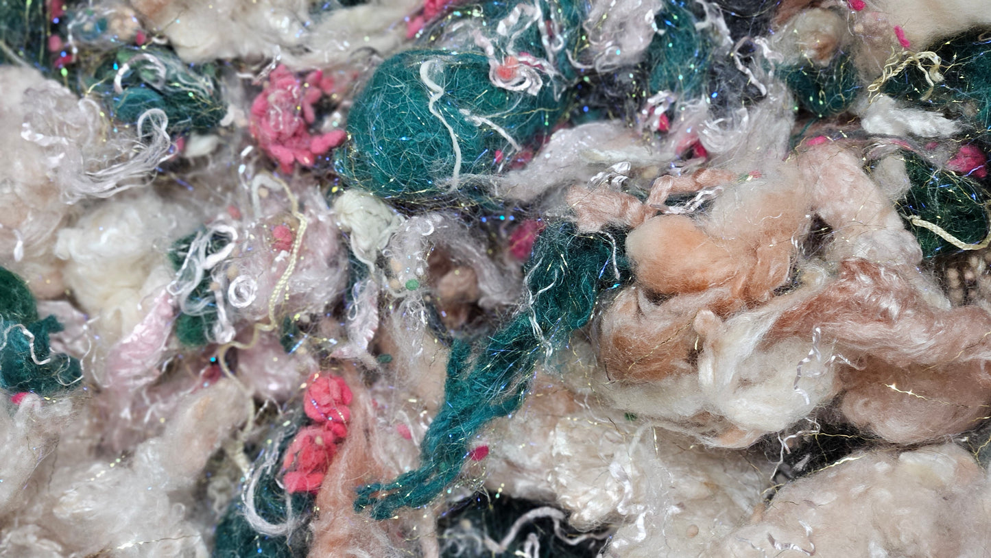 PSYCHE ENTERING CUPID'S GARDEN - limited edition Waterhouse inspired alpaca bamboo texture mix for fiber blending and felting - 3 oz | 85 g