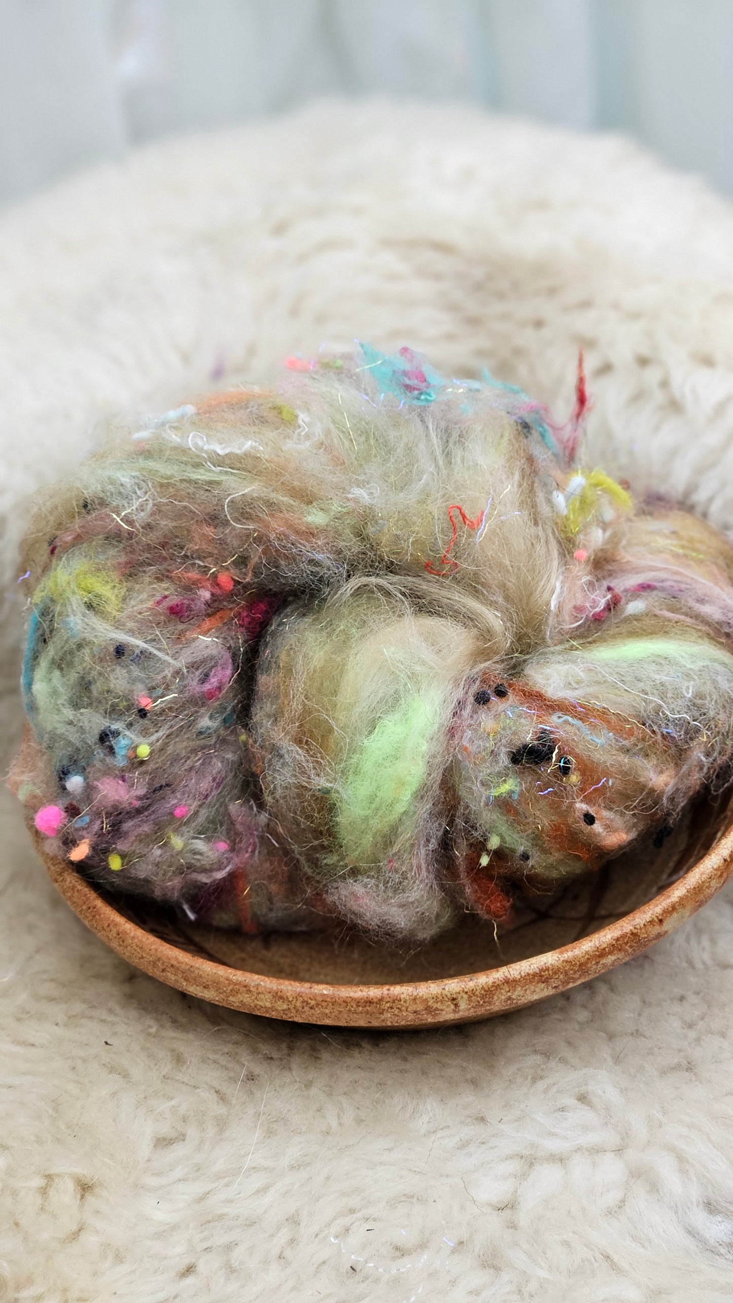 Luxe Layered Textured Art Batt - 026 - 2 ounces | 57 grams