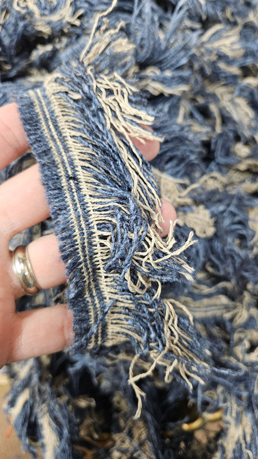 BULK 03 - shaggy fringe ribbon for tapestry weaving and fiber art - 3.5 POUNDS