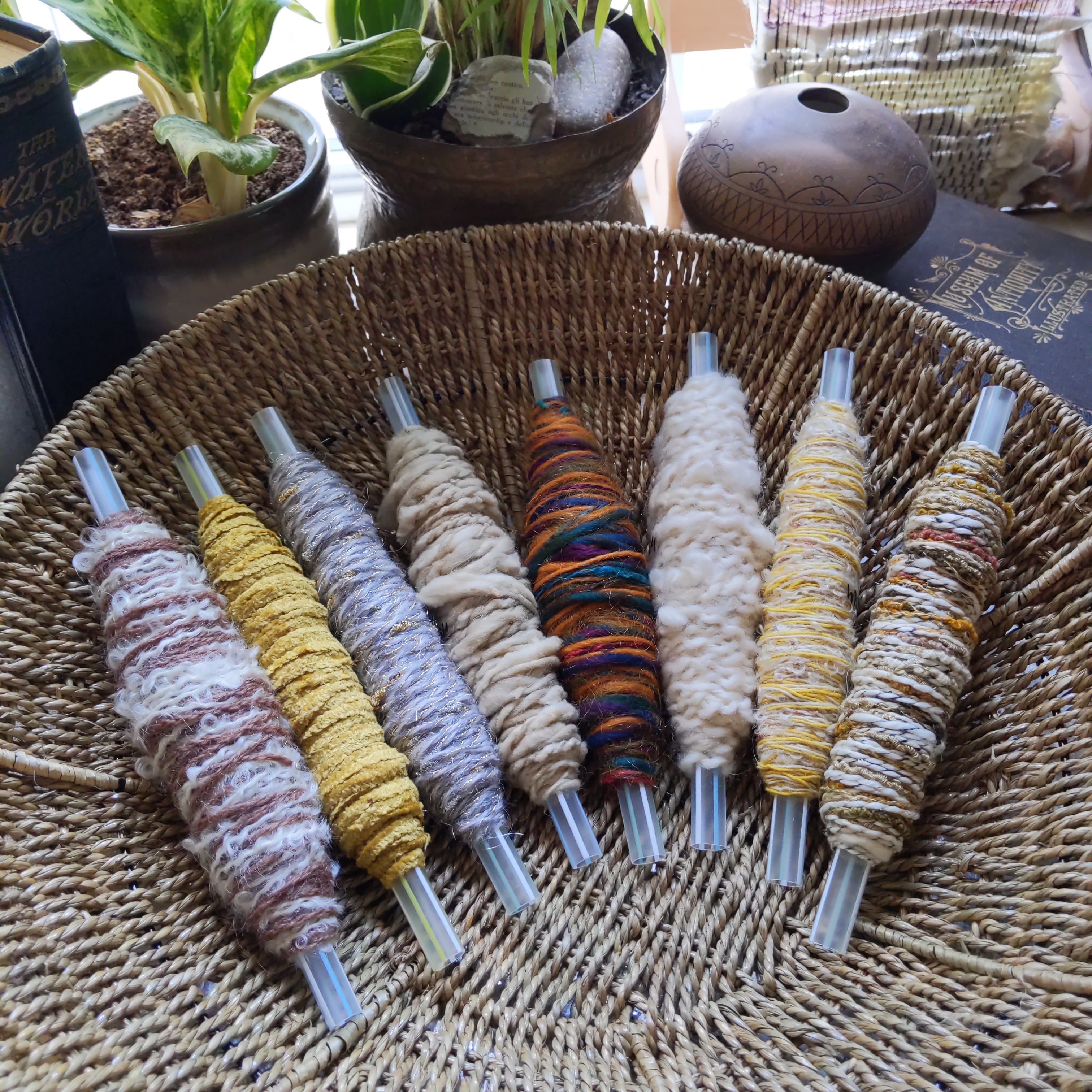 Plying and Weaving Textured Yarn Bobbins (Lot 15) – Neauveau