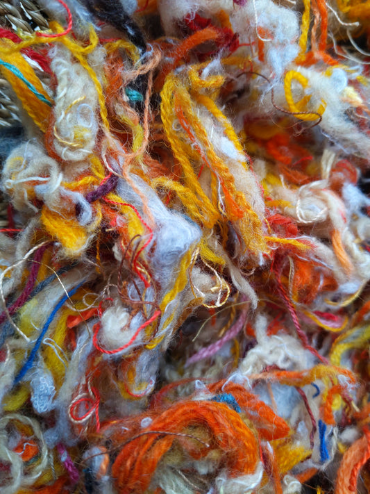 POLLOCK - recycled thread mix for fiber blending, felting, and papermaking - 3 oz | 85 g