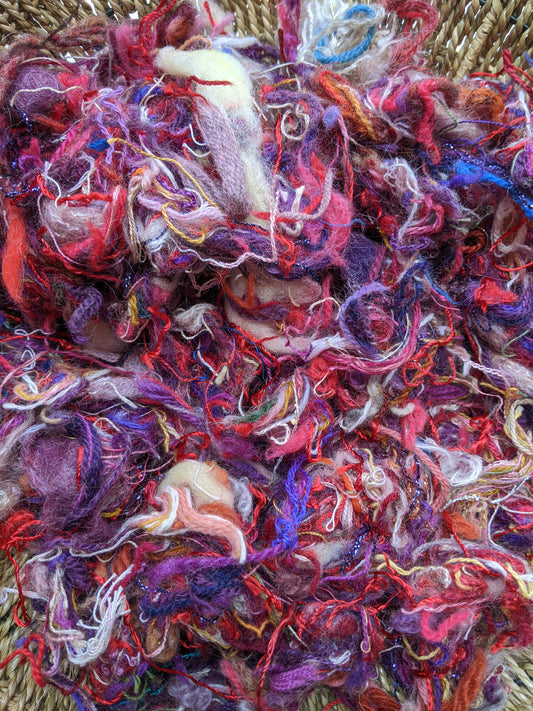 MICHELANGELO - recycled thread mix for fiber blending, felting, and papermaking - 3 oz | 85 g