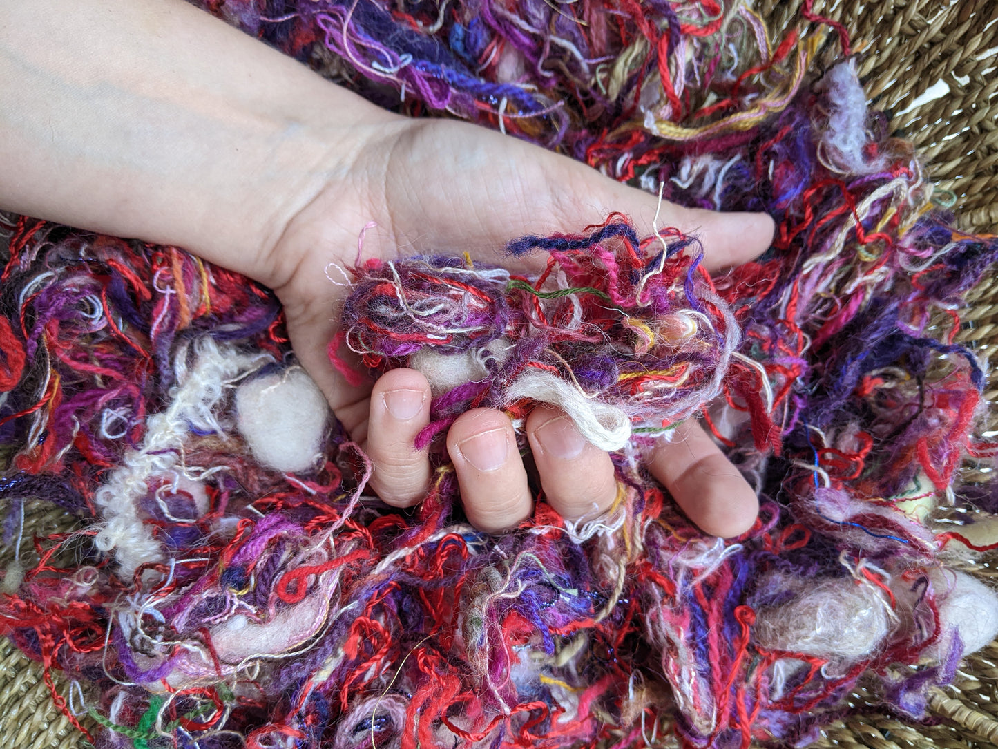 MICHELANGELO - recycled thread mix for fiber blending, felting, and papermaking - 3 oz | 85 g