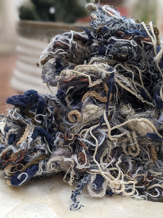 HOKUSAI - recycled thread mix for fiber blending and felting - 3 oz | 85 g