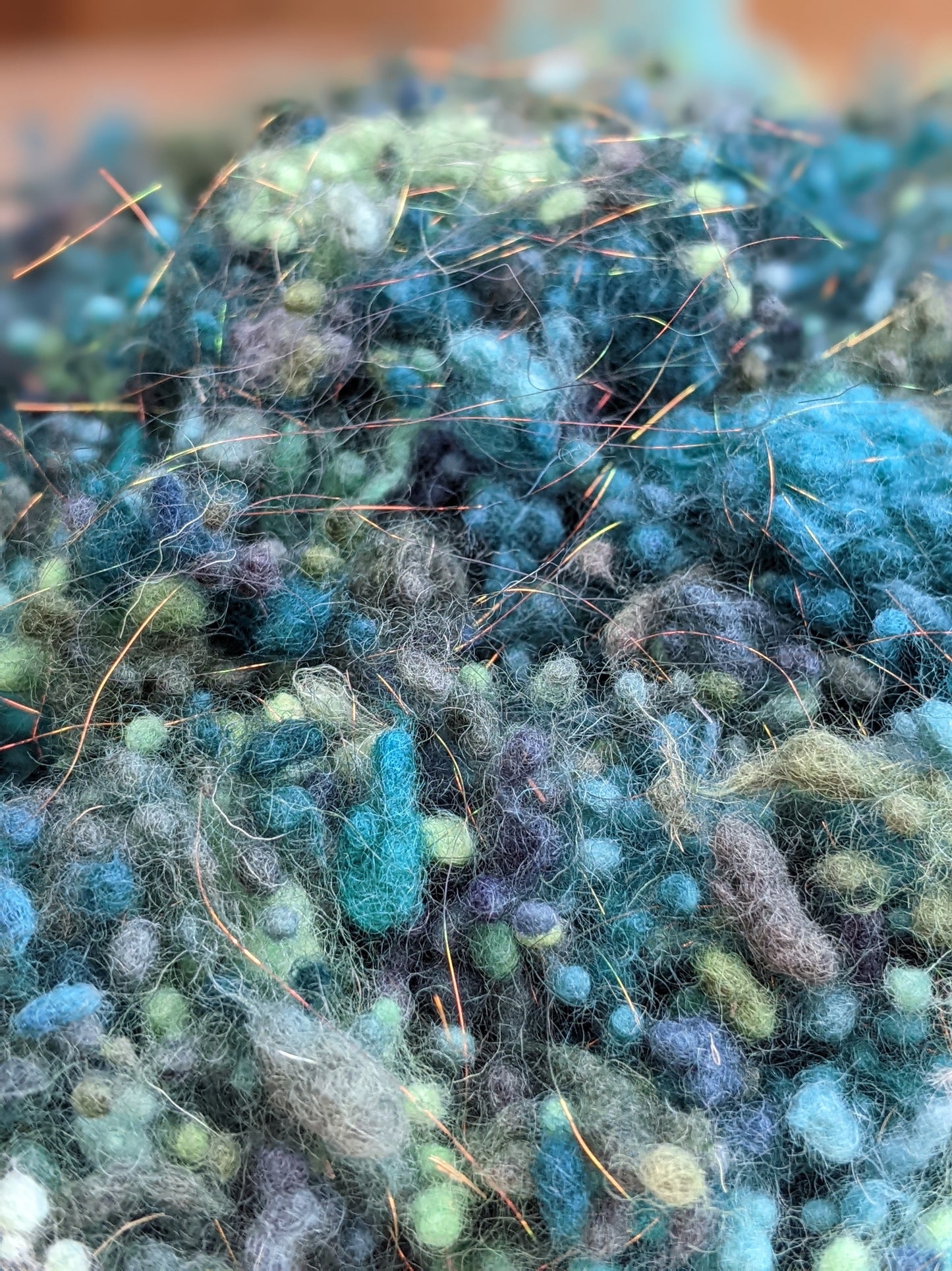 THEBES - hand-dyed fine wool nepps with Angelina sparkle for fiber blending and felting - 1 oz | 28 g