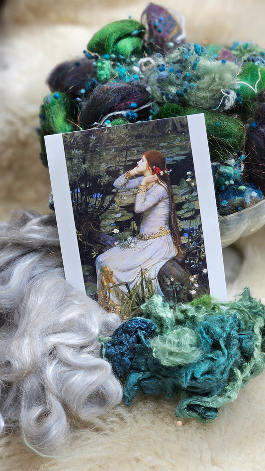 OPHELIA BY THE WATER Waterhouse Inspired Fiber Art Texture Blend Kit - 2.5 ounces