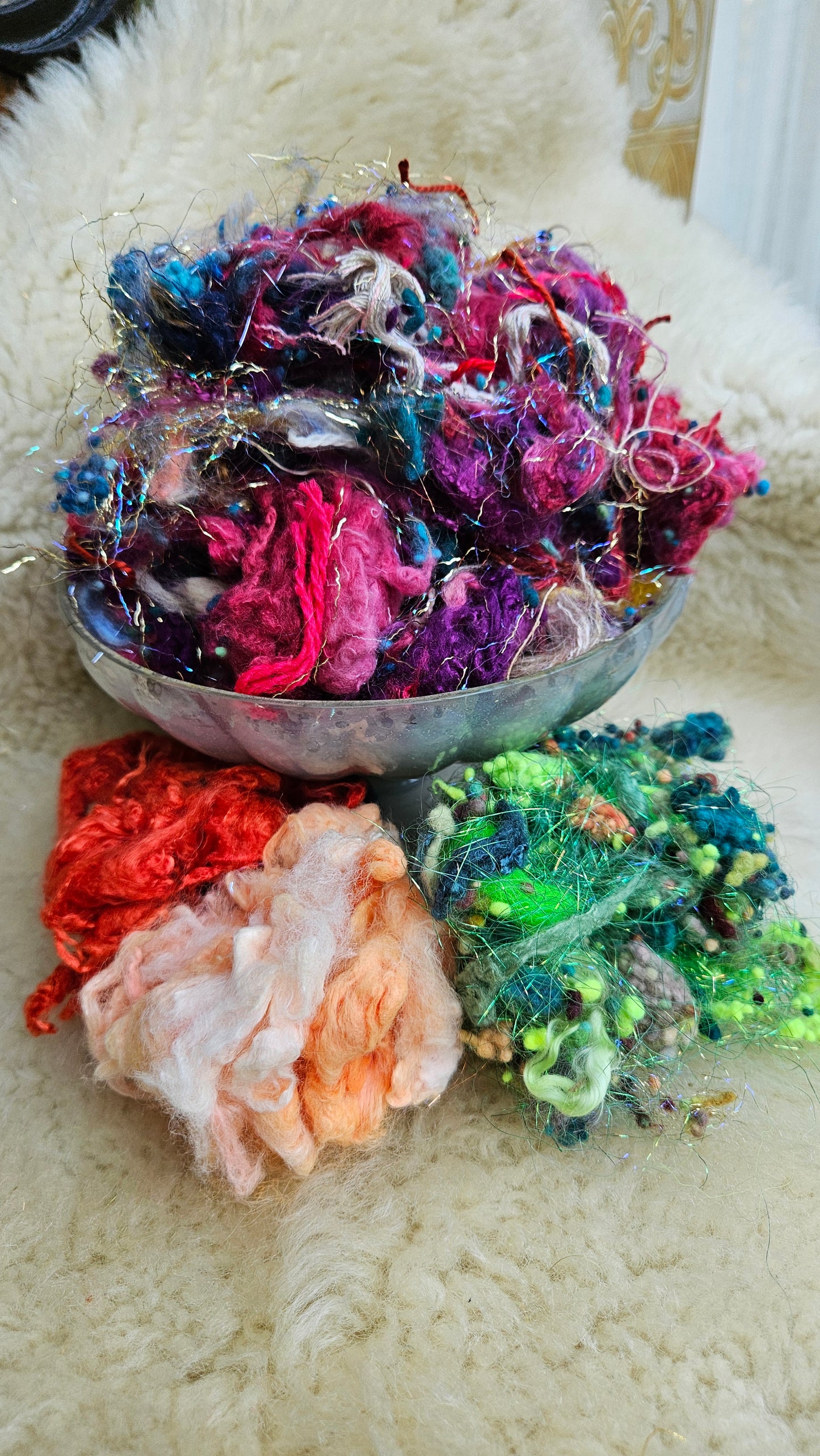 POT OF GERANIUMS Matisse Inspired Fiber Art Texture Bamboo Blend Kit - 2.5 ounces