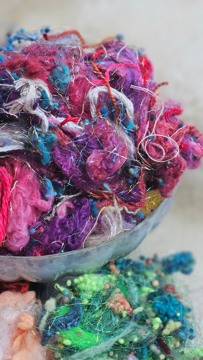 POT OF GERANIUMS Matisse Inspired Fiber Art Texture Bamboo Blend Kit - 2.5 ounces