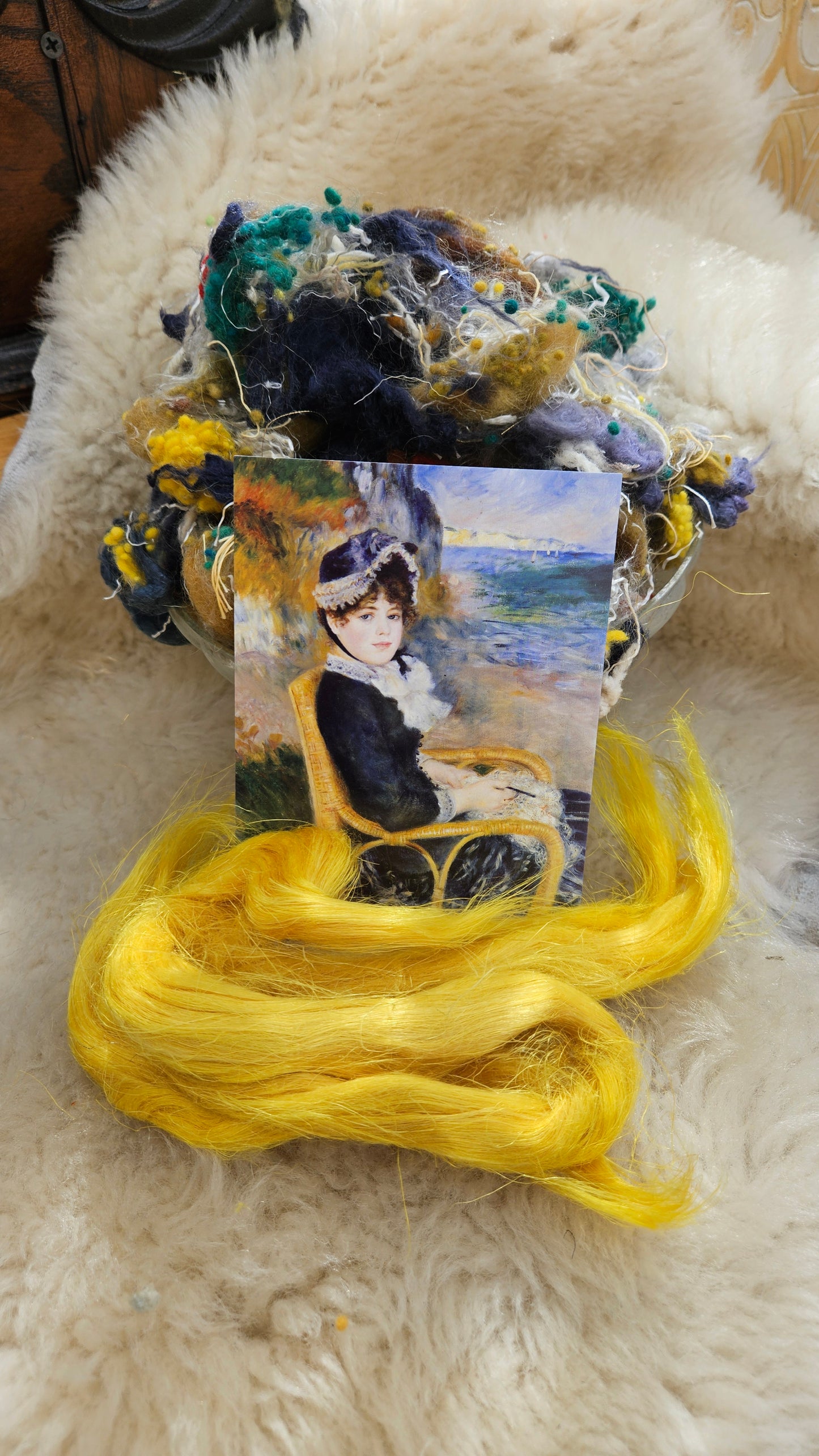 BY THE SEASHORE Renoir Inspired Fiber Art Texture Blend Kit - 2.5 ounces