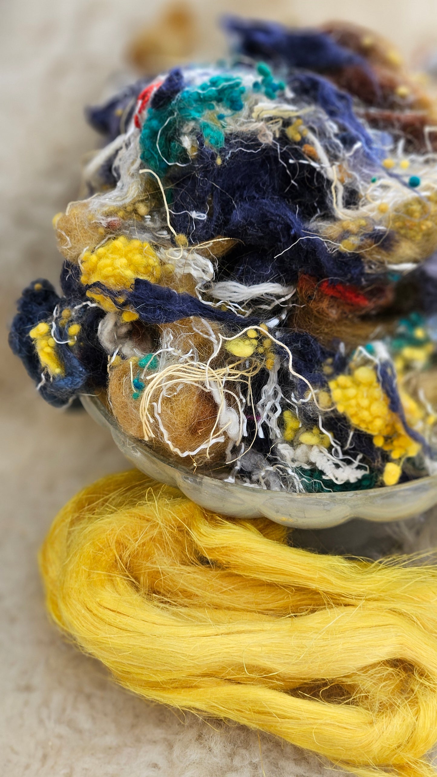 BY THE SEASHORE Renoir Inspired Fiber Art Texture Blend Kit - 2.5 ounces