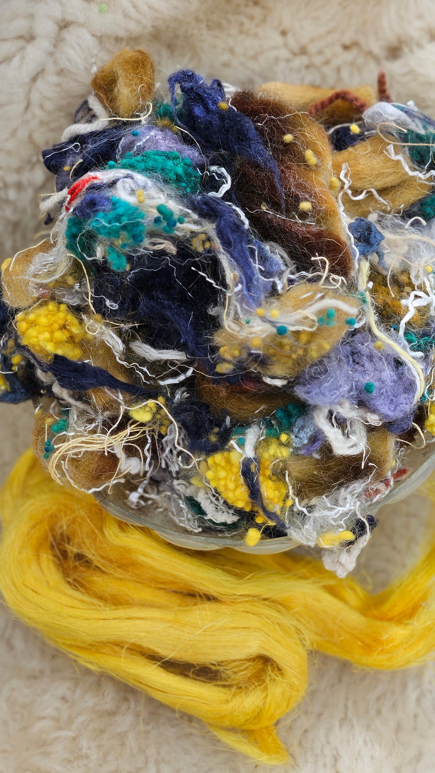 BY THE SEASHORE Renoir Inspired Fiber Art Texture Blend Kit - 2.5 ounces