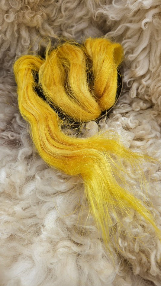 CHAMOMILE Dyed Flax Linen Roving - 1 ounce