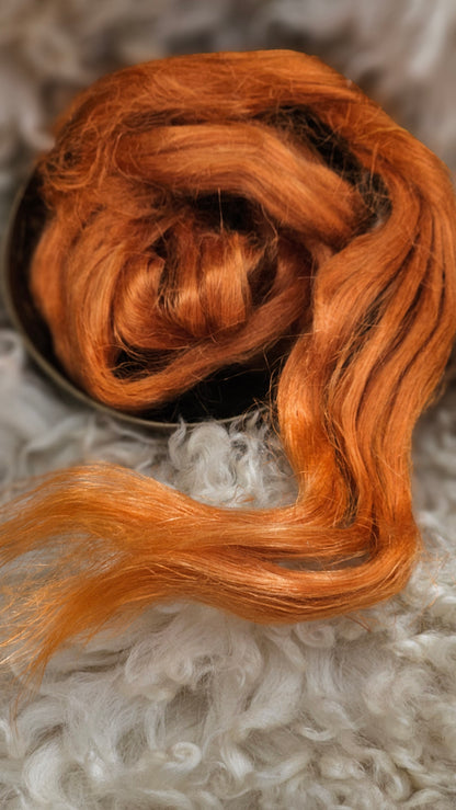 SPICED CHAI Dyed Flax Linen Roving - 1 ounce