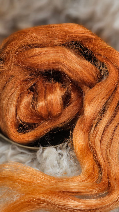 SPICED CHAI Dyed Flax Linen Roving - 1 ounce