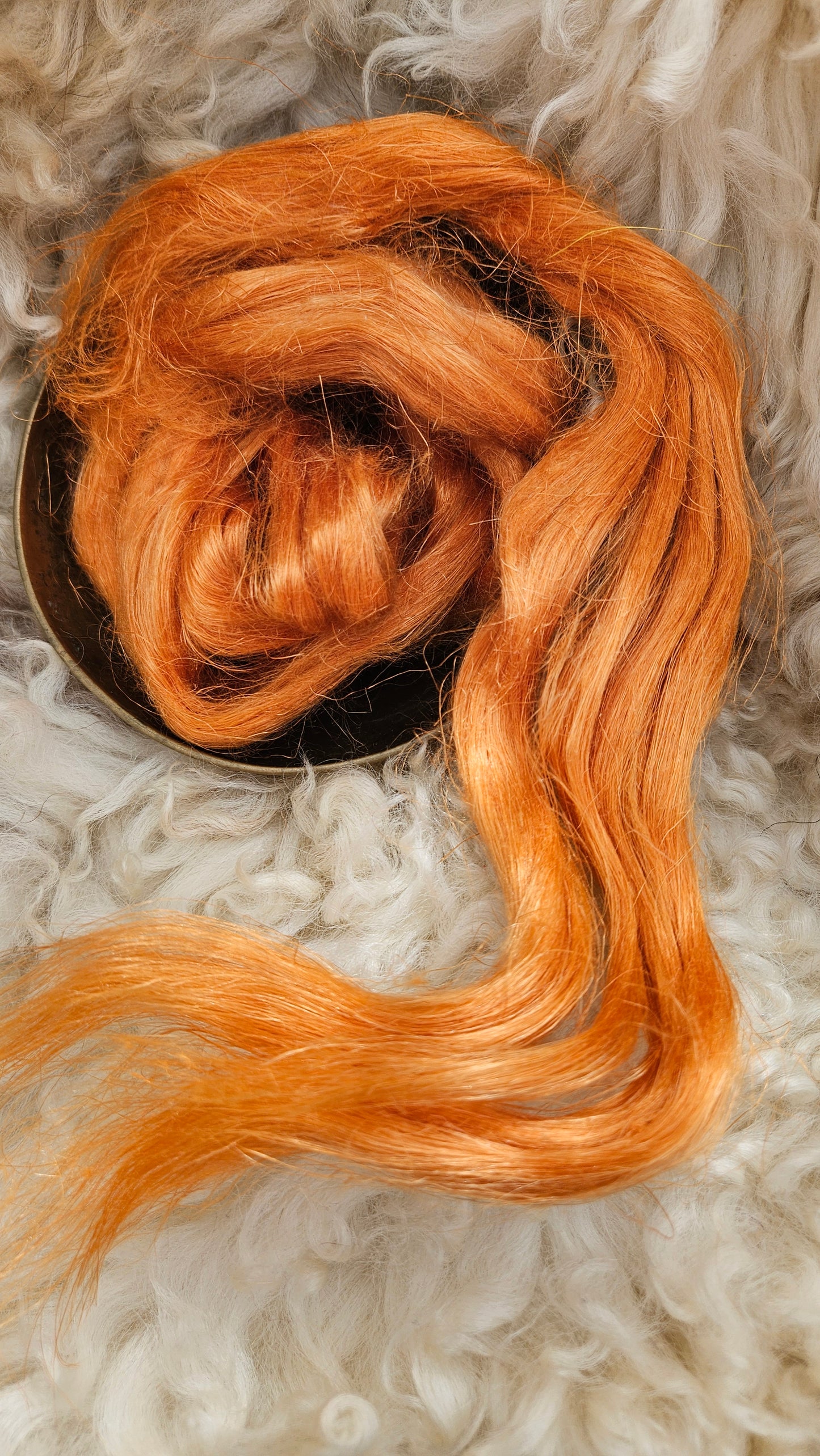 SPICED CHAI Dyed Flax Linen Roving - 1 ounce