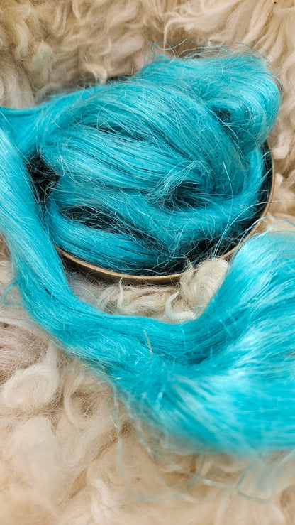 ENGLISH BREAKFAST Dyed Flax Linen Roving - 1 ounce