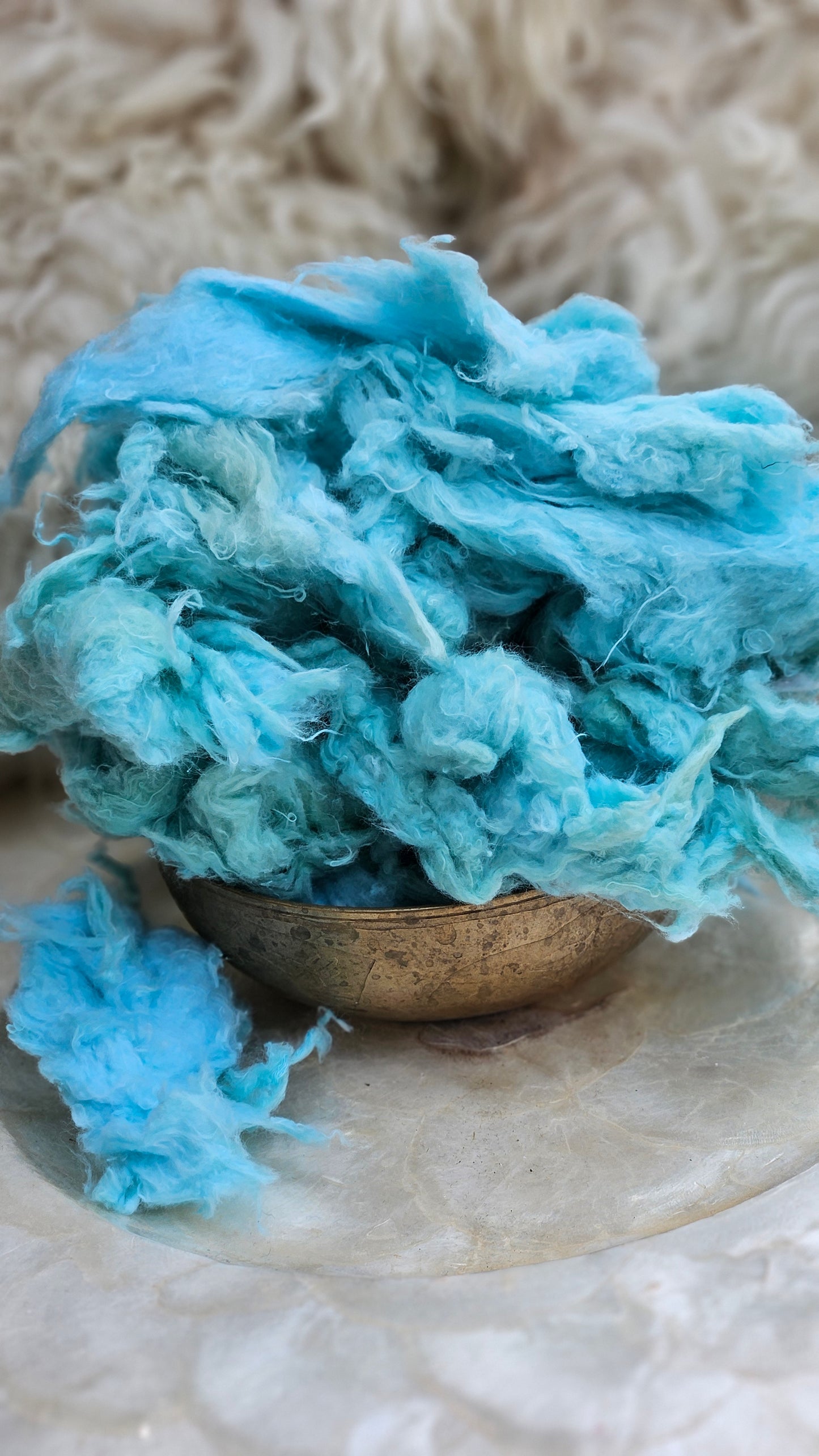 BLUET Dyed Recycled Cotton Noil - 2.5 ounces