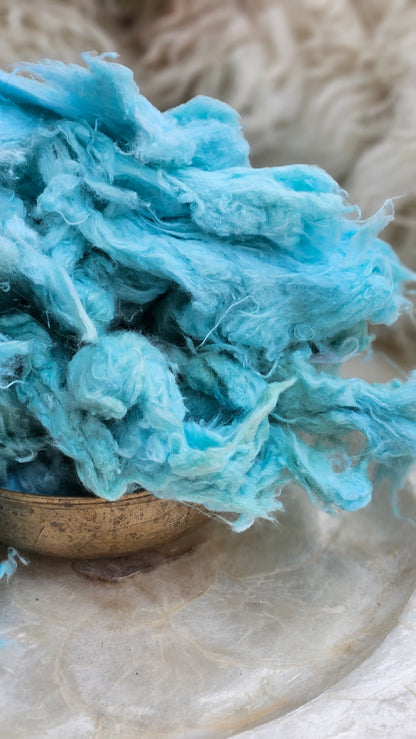 BLUET Dyed Recycled Cotton Noil - 2.5 ounces