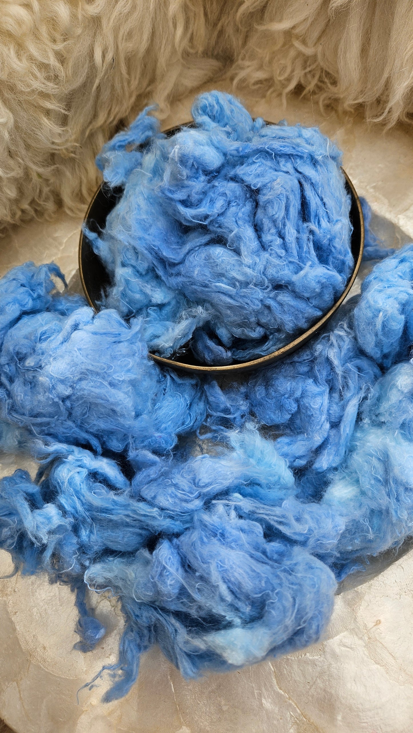 COLUMBINE Dyed Recycled Cotton Noil - 2.5 ounces