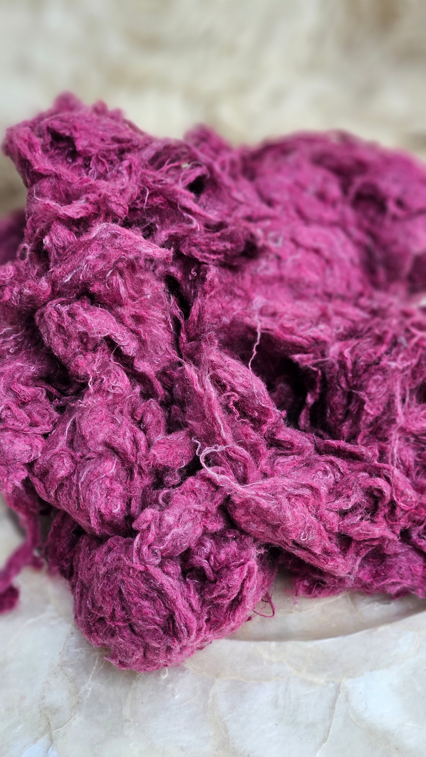 SUMAC Dyed Recycled Cotton Noil - 2.5 ounces