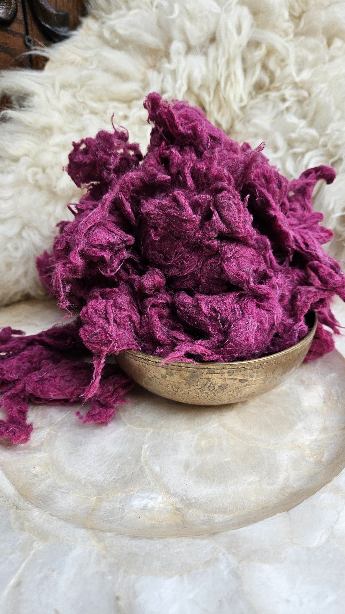 SUMAC Dyed Recycled Cotton Noil - 2.5 ounces