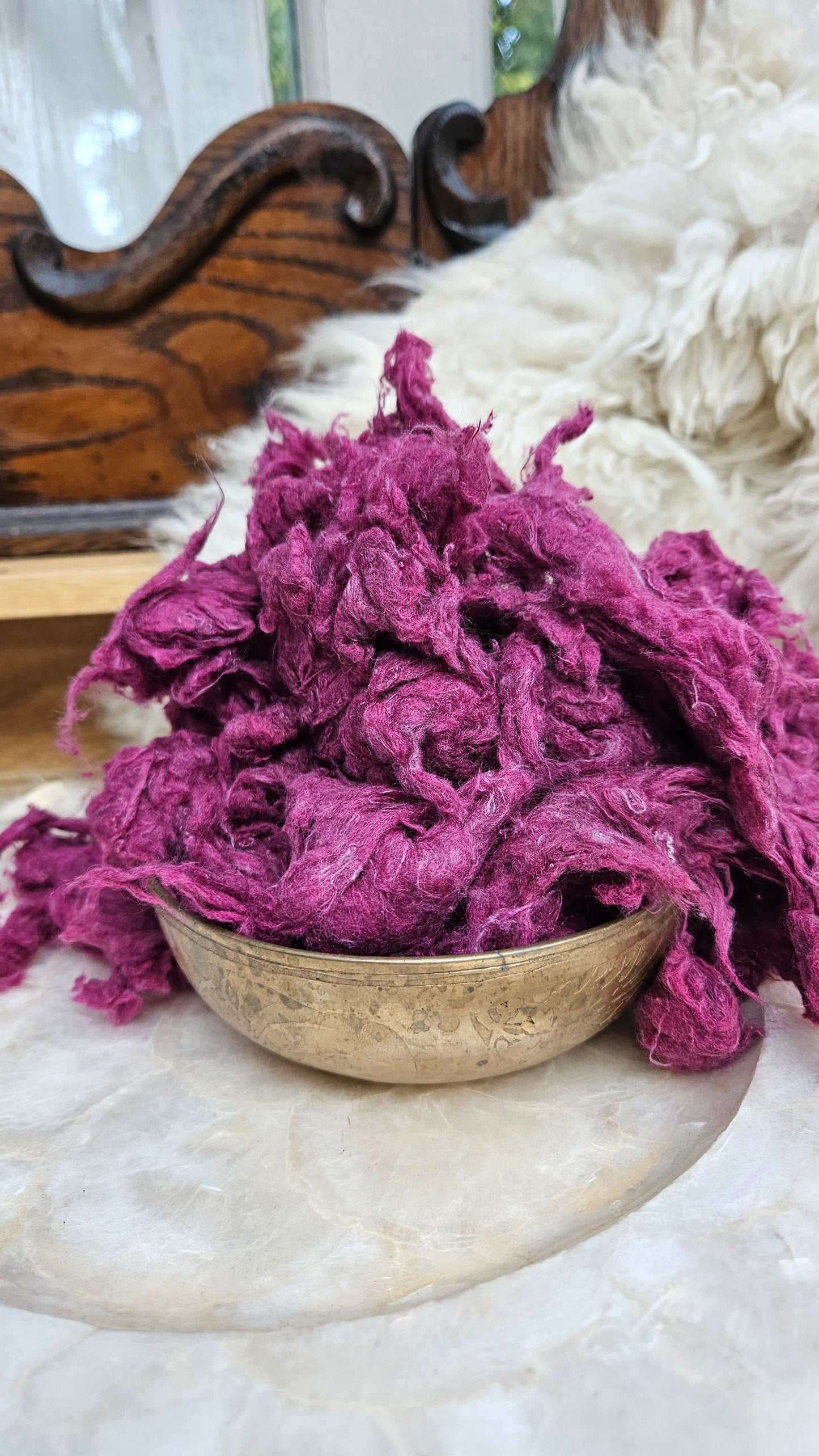 SUMAC Dyed Recycled Cotton Noil - 2.5 ounces