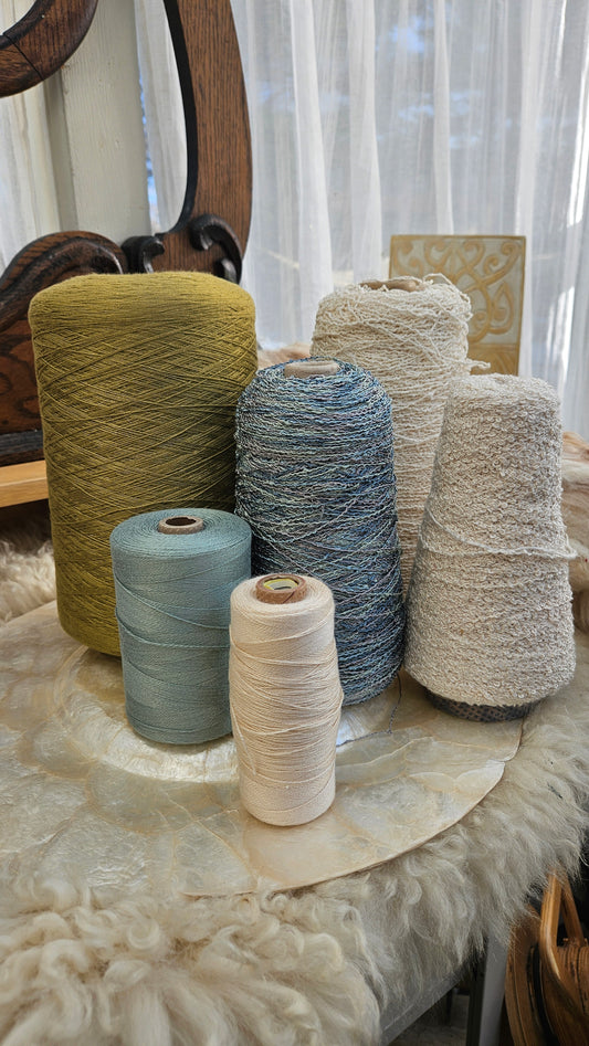 5+ Pounds of Yarn Cones - Botticelli Lot 01