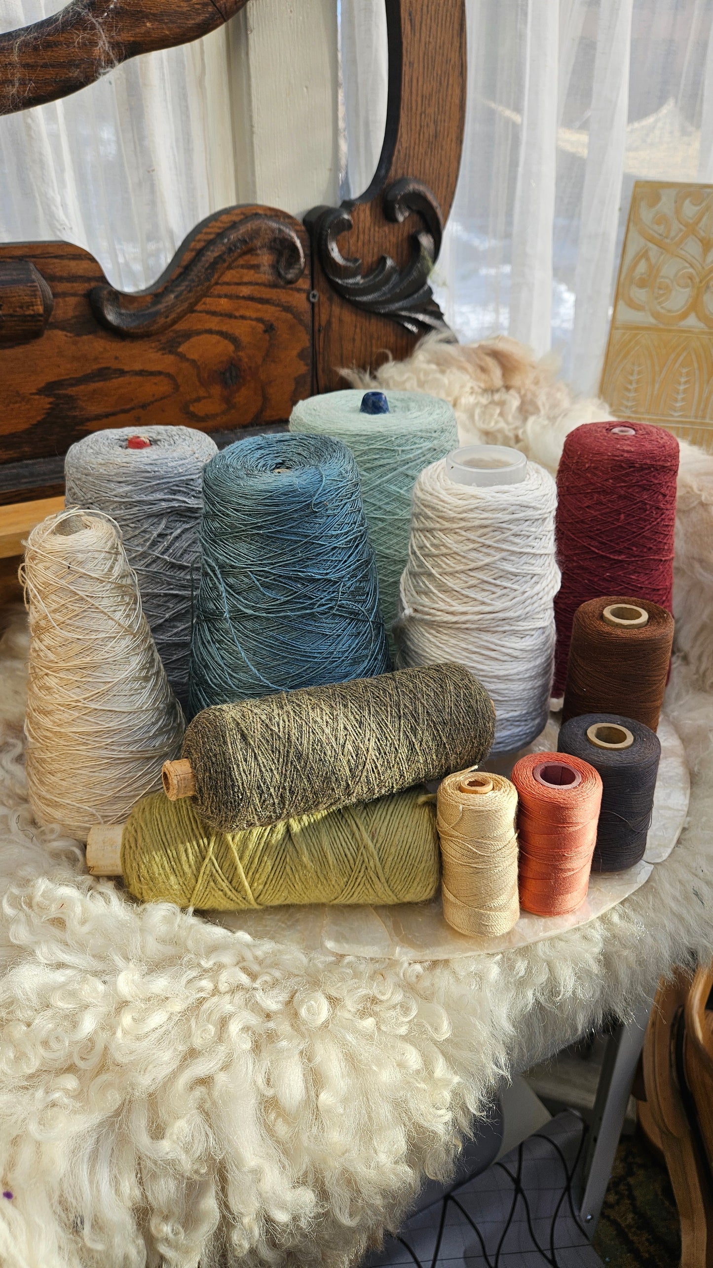 5+ Pounds of Yarn Cones - Botticelli Lot 02