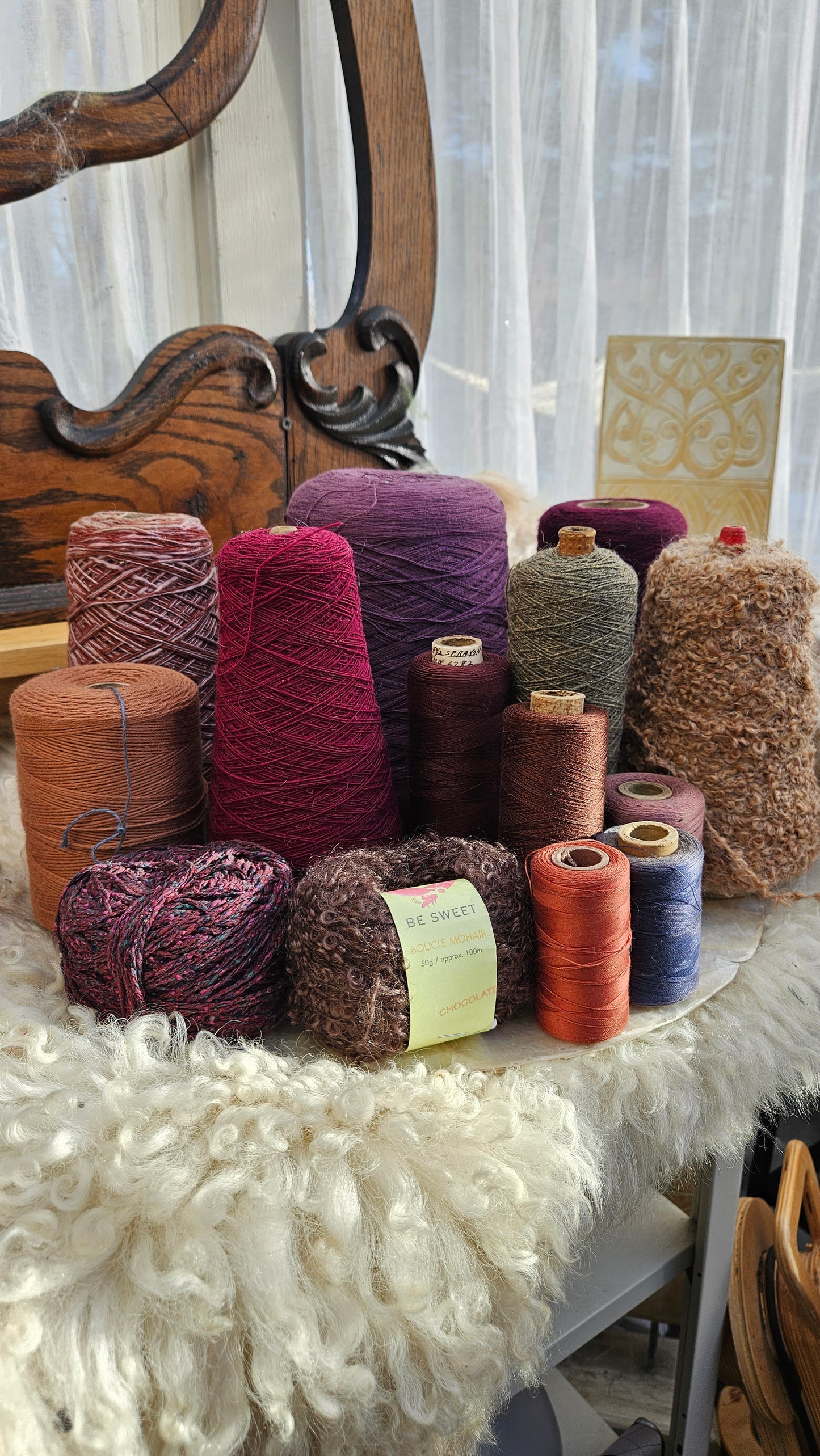 5+ Pounds of Yarn Cones - Rembrandt Lot 01