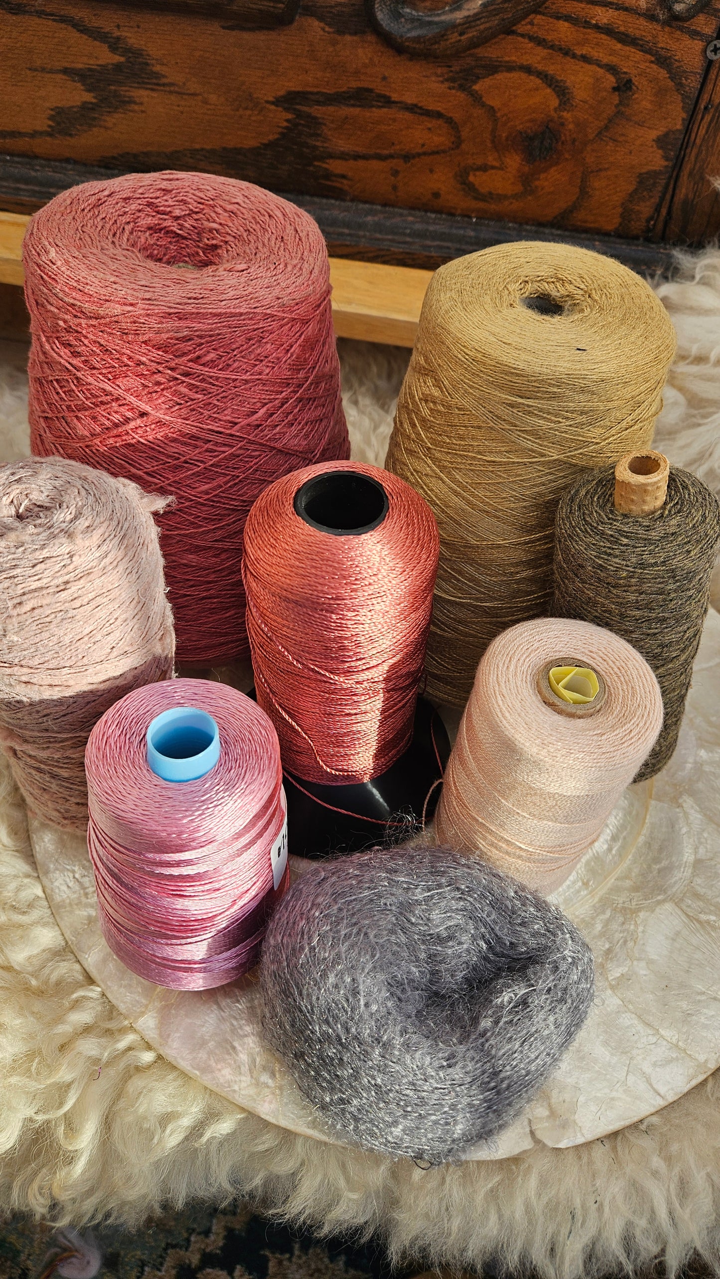 5 Pounds of Yarn Cones - Degas Lot 01