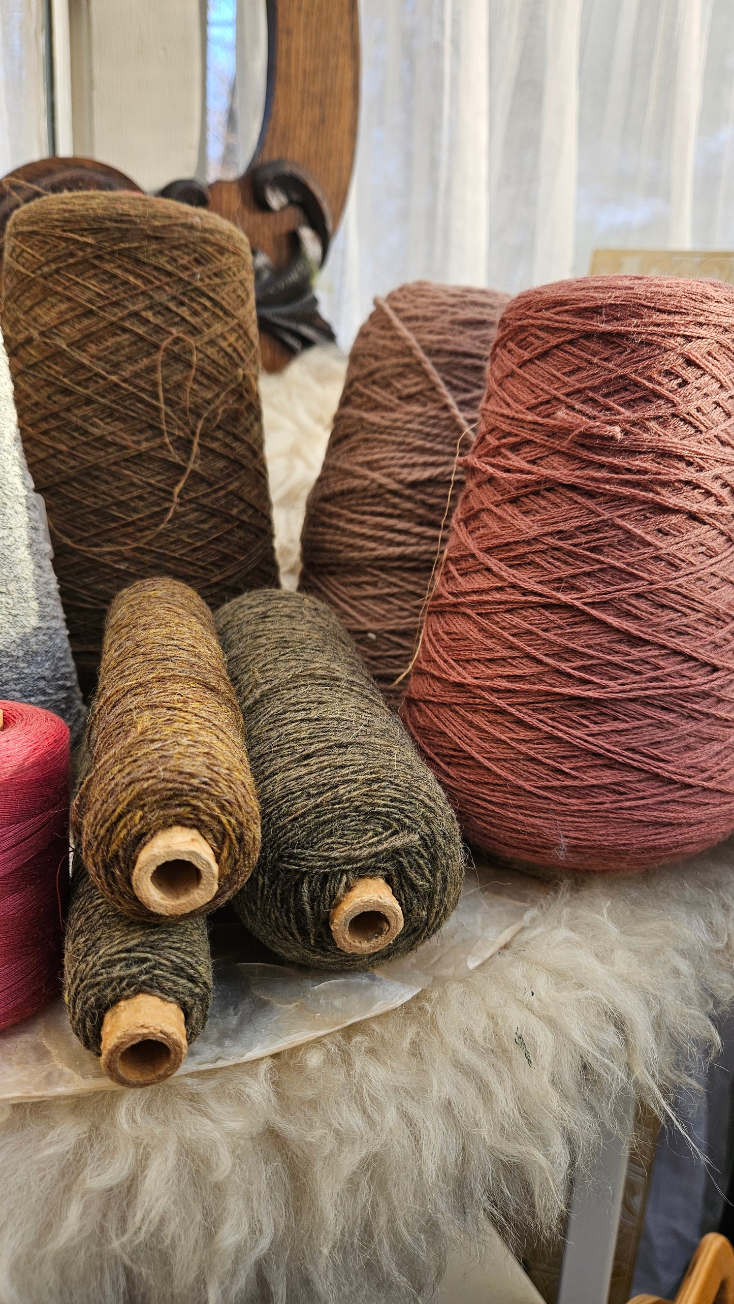 4.5+ Pounds of Yarn Cones - Degas Lot 02