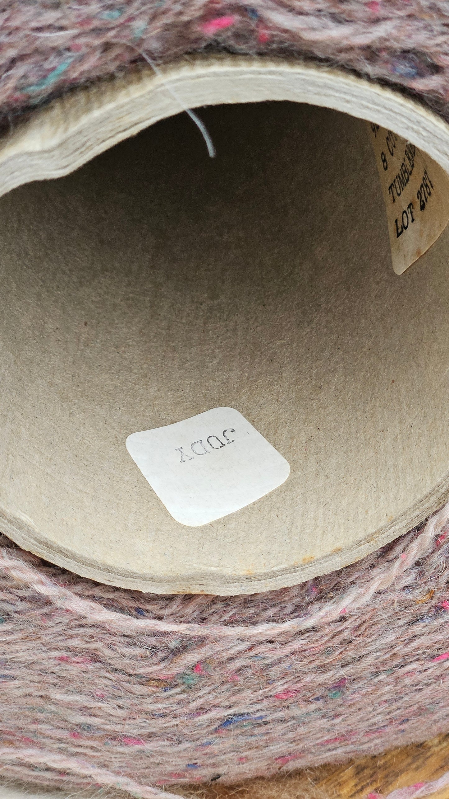 Dusty Mauve Heathered Wool Thread Cone - 3+ pounds