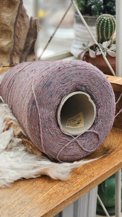 Dusty Mauve Heathered Wool Thread Cone - 3+ pounds