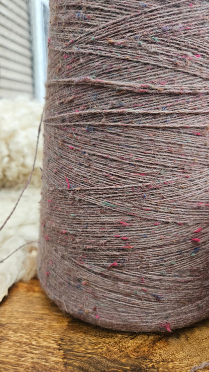 Dusty Mauve Heathered Wool Thread Cone - 3+ pounds