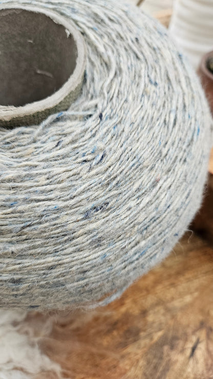 Soft Blue Green Heathered Wool Thread Cone - 2.8 pounds