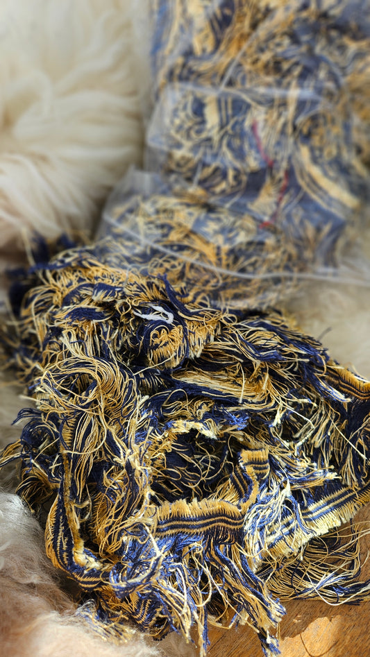 ROYAL PALACE - textile selvedge for rug and art weaving and art yarn - GOLD003 15 oz | 425 g