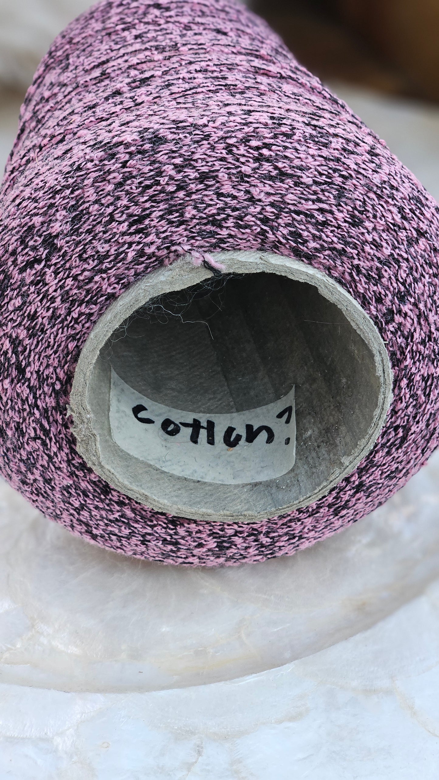 Vintage Punk Pink Cotton Thread Cone - 13 ounces