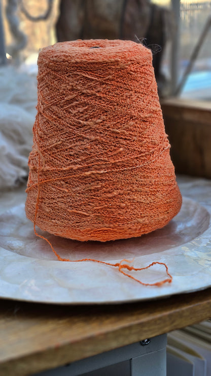 Vintage Slubby Cotton Thread Cone - 20 ounces