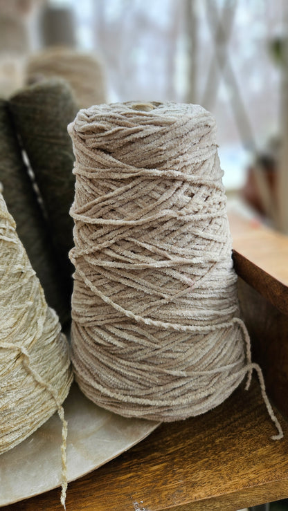 Vintage Wool Chinelle Thread Cone LOT - 5 pounds Succulent Neutrals